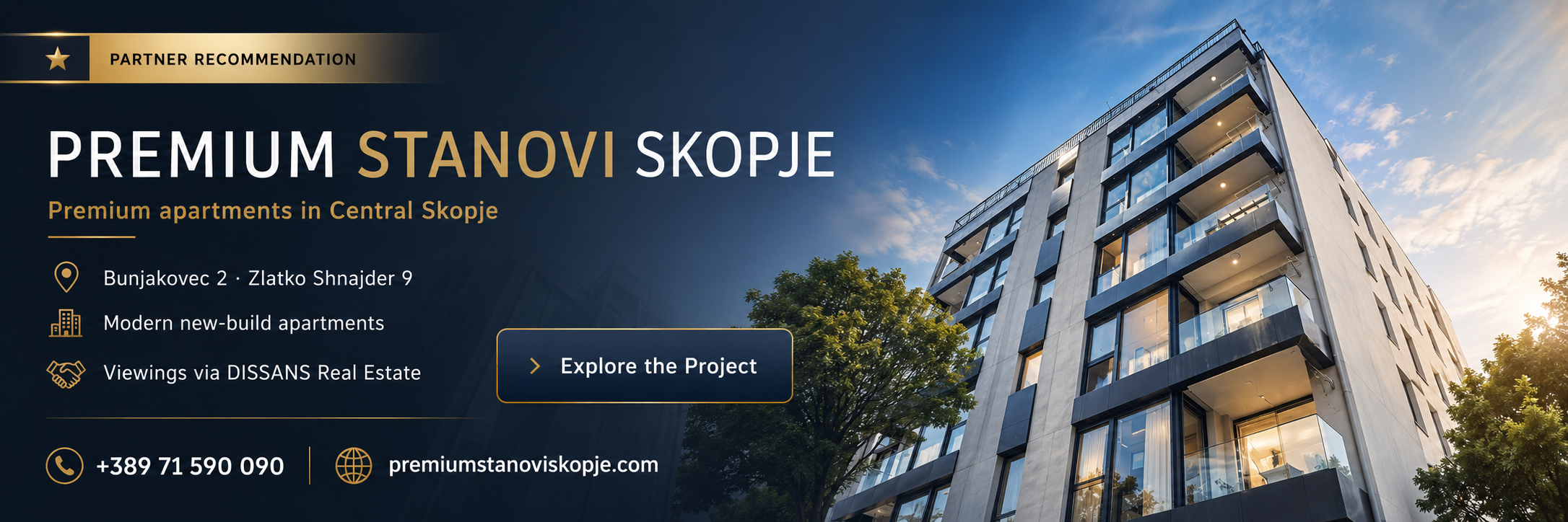 Premium Stanovi Skopje partner banner